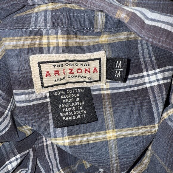 The Original Arizona Jean Company Plaid Button Down Mens SZ Med 733790 - Picture 9 of 15